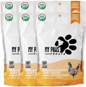 Organic Chicken Jerky Recipe Waffles - Pack of Six