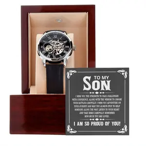 To My Son - How Much You Are Loved - Men's Skeleton Watch