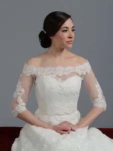 Off-Shoulder Lace Bridal Bolero Wedding jacket shrug