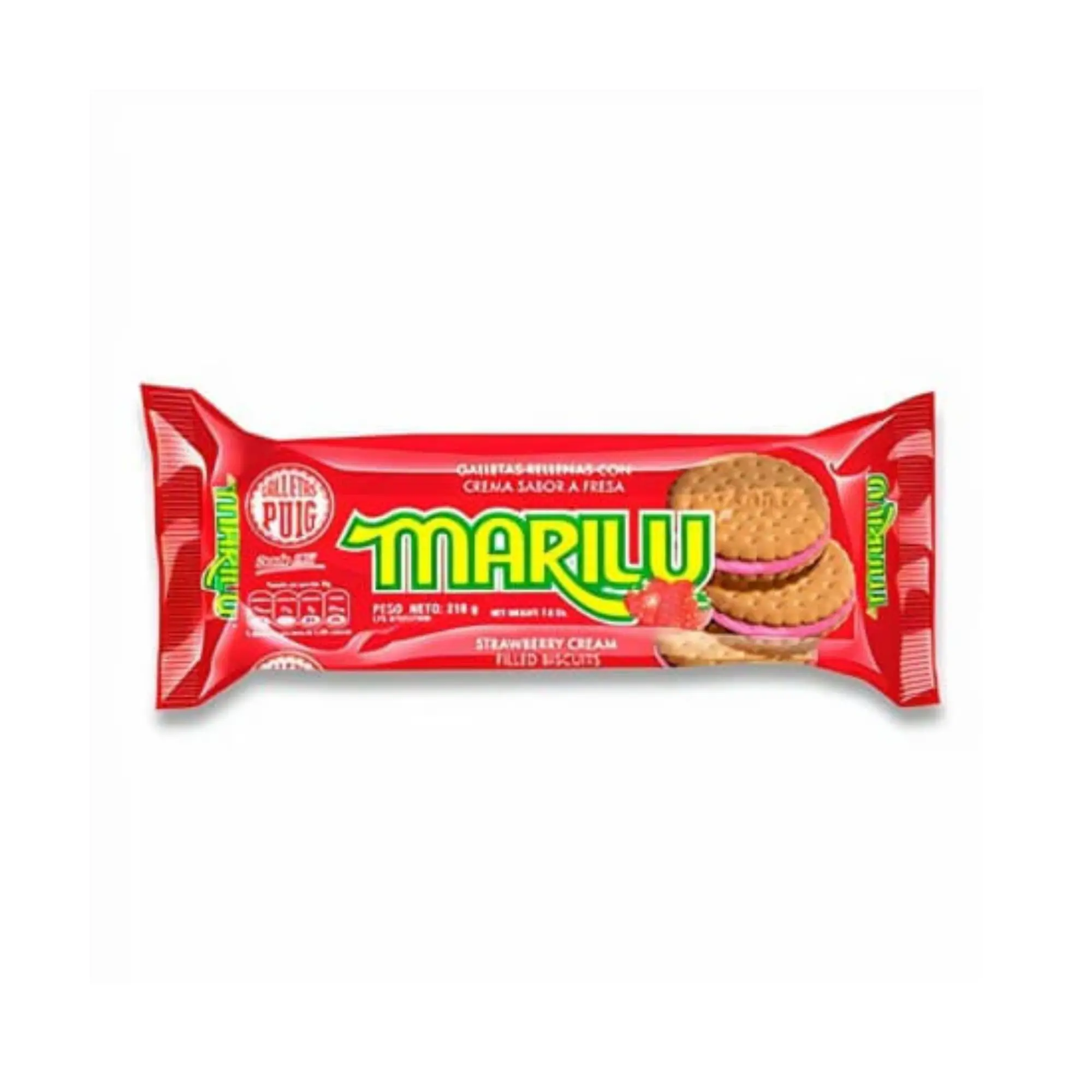 Puig Marilu Fresa (Strawberry Cream Filled Biscuits) - 216g