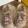Women's Summer Casual Fashion Thick Sole Slippers, Outdoor Trendy Unique Sandals, Indoor Non-Slip Slip-On Shoes, Fashionable Bowknot Design Slippers, Casual Indoor Footwear