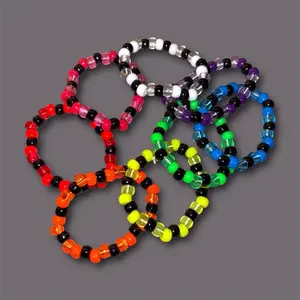 Scene/Emo Kandi Bracelets - Vibrant Beaded Bracelets for Festivals & Raves - Assorted Colors