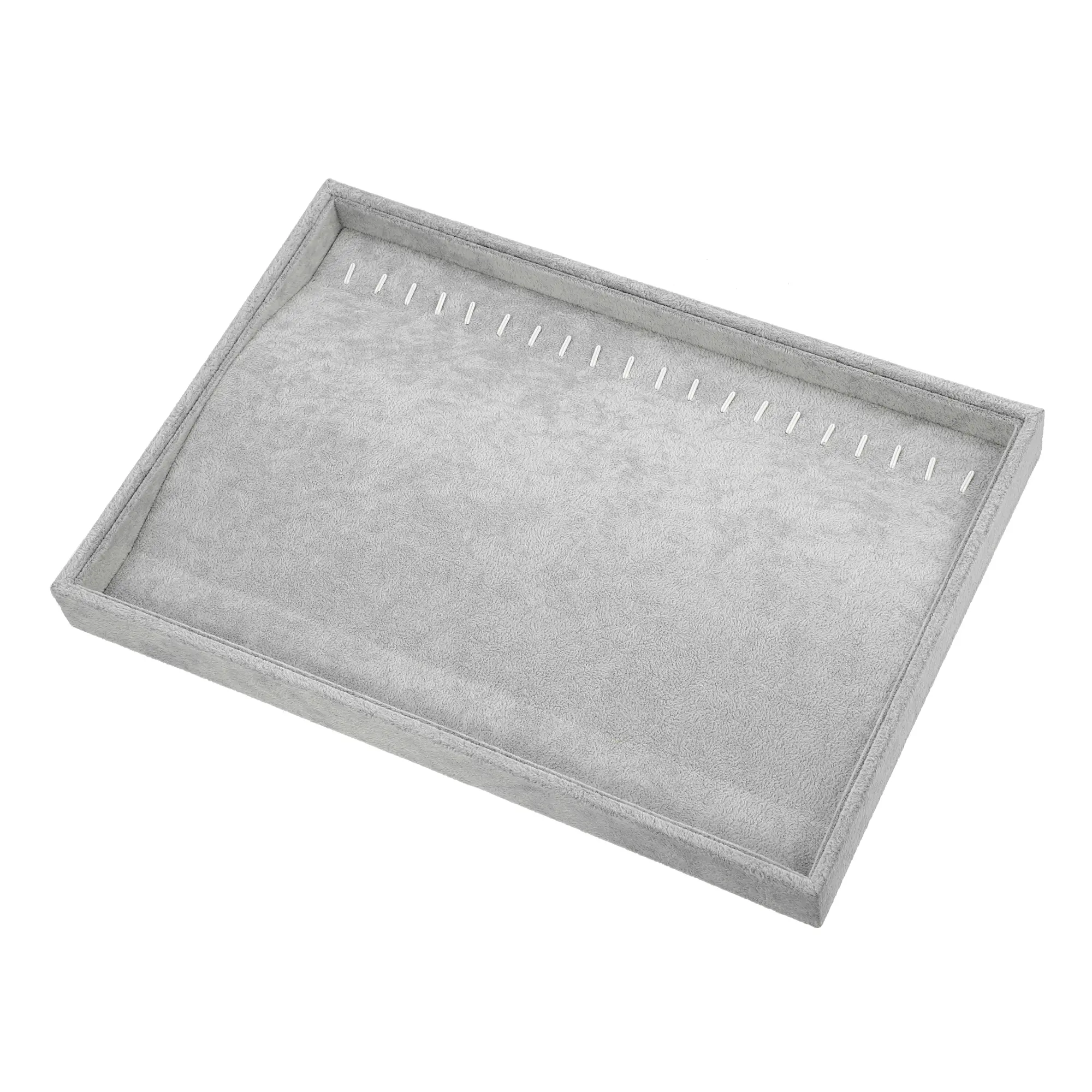 Unique Bargains Velvet Necklace Jewelry Tray, Stackable Tray Showcase Display Organizer for Necklace Pendants