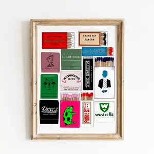 NYC Matchboxes, Matchbooks, Illustrated Restaurant Matches,NO FRAME