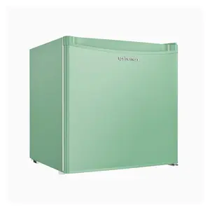 Upstreman mini fridges 1.7 Cu Ft with Freezer FR17 Adjustable Thermostat Energy Saving Low Noise Single Door Compact Refrigerator for Dorm Office Can Bedroom green fridge mini  brands Small pantry drink fridge skincare fridge Portable