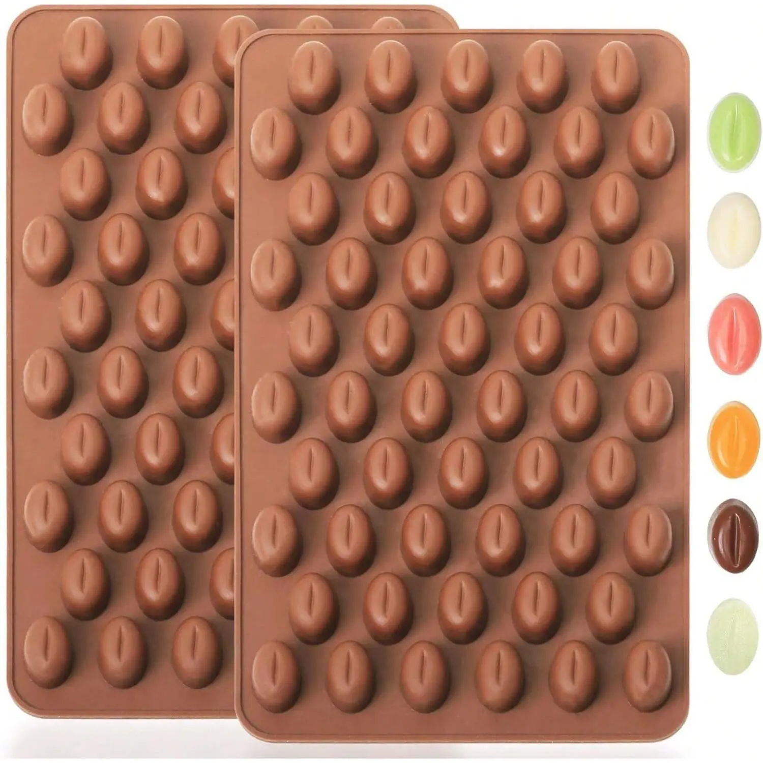 Cute Coffee Bean Silicone Mold for Chocolate & Candy Making, Durable Easy Clean Baking Tool for Cake Decoration Desserts
