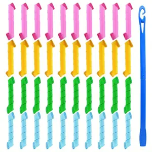 40 Pack Magic Hair Curlers, Spiral Curls Styling Hair Rollers Kit, Heatless Hair Curlers, Styling Hooks for All Hair Lengths, 30cm/12inch