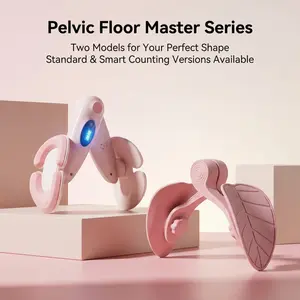 Pelvic Floor Muscle Trainer with or without Counter, Exercise Tool for Postpartum Recovery, Home Fitness Equipment for Women, 360° Adjustable Design with LED Display, 20LB Resistance, Portable Training Tool in Pink and Purple