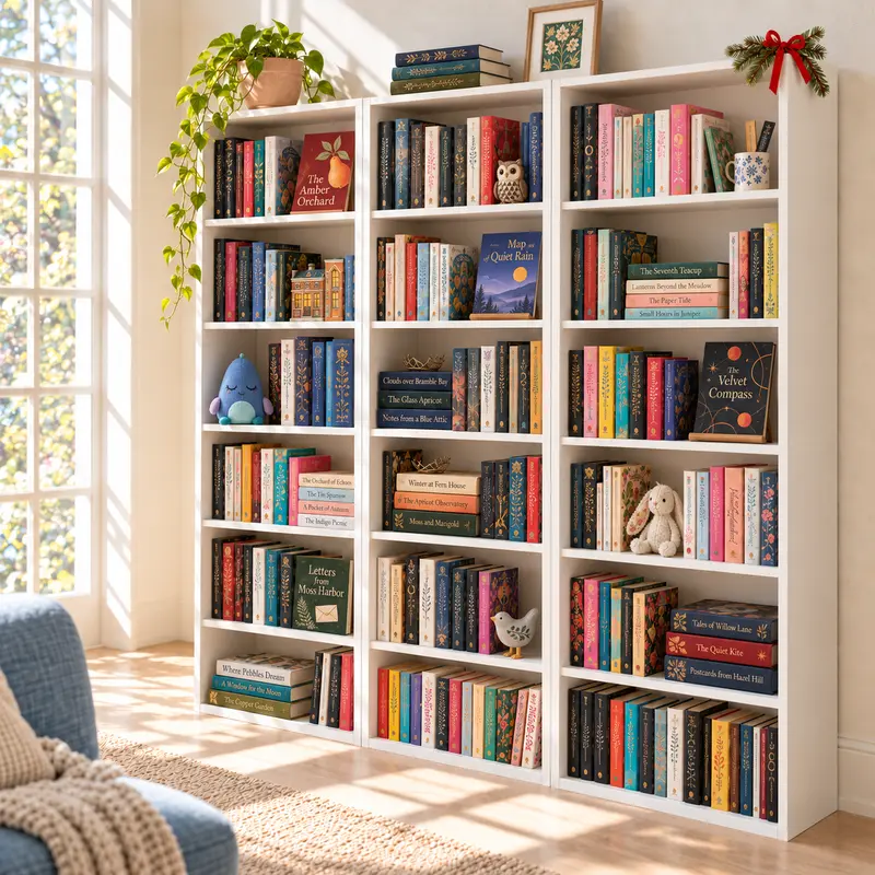 IRONCK 6-Tier Tall Bookshelf, 63-Inch Narrow White Bookcase, Freestanding Open Display Shelves for Books, Decor & Collectibles, Space-Saving Storage for Bedroom, Living Room & Small Spaces