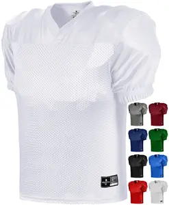 Exxact Sports Boys Football Jersey - Youth Football Practice Jersey, Football Practice Apparel, Football Jerseys for Kids (White)