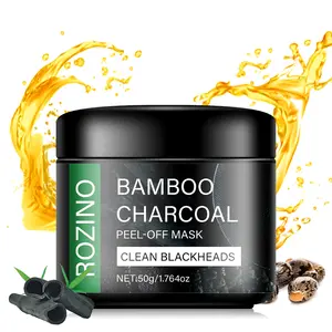 Rozino Bamboo Charcoal Peel-Off Mask 50ml - Deep Cleansing for All Skin Types - Purifies Nose Area & Removes Whiteheads - Natural Skincare Solution