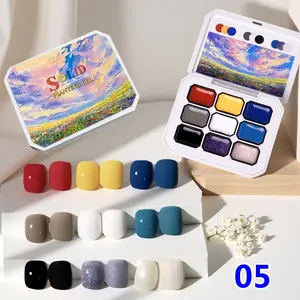 Nine-Color Solid Gel Nail Art Kit, High Saturation Glossy Manicure Set, Nail Polish Set, Fashion LED Nail Art, Perfect Gift