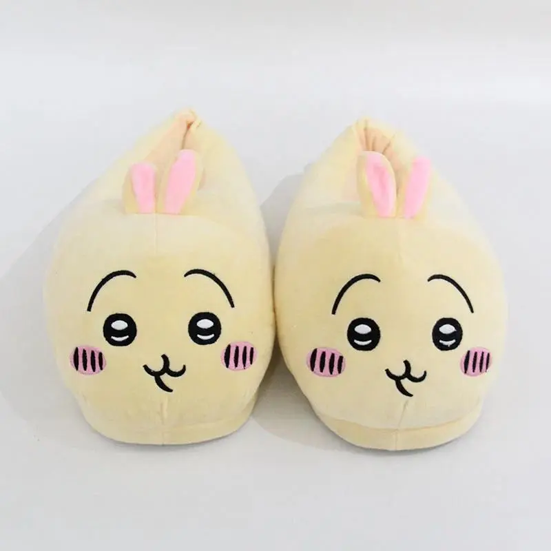 Chiikawa Jiikawa Plush Slippers Self-deprecating Bear Usachi Xiaobachiika Cute Slippers Indoor Super Soft Cotton Shoes Girl Gift
