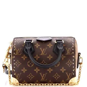 Pre-owned Louis Vuitton Canvas Coated Top Handle Bags Speedy Trunk Bag Reverse Monogram Canvas 20 by Rebag