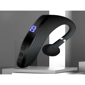 Business Wireless Headset with Open-Ear Design, Single-Side, Battery Display - Bluetooth Earpiece MS16 for Universal Cell Phone And Bluetooth Device Audio Charging Headphone Button