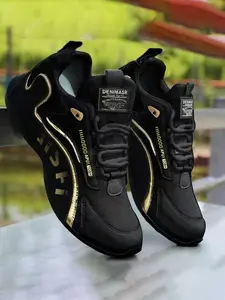 Men's Fashionable Lace Up Low Top Sneakers, Casual Breathable Comfortable Sports Running Shoes, Male All-match Round Toe Shoes for Daily Wear, Closed, Athletic Running Shoes, Runner Athletic Shoe, Sporty Running Shoes