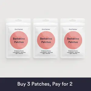3 Packs of Kind Patches Berberine Patches, Support Metabolism, Steady Release, Support Metabolism, Plant-based Ingredients, Absorbs through the Skin,Vegan, 3 Months Supply 3 Packs of Kind Patches Berberine Patches, Support Metabolism, Steady Release, Support Metabolism, Plant-based Ingredients, Absorbs through the Skin,Vegan, 3 Months Supply