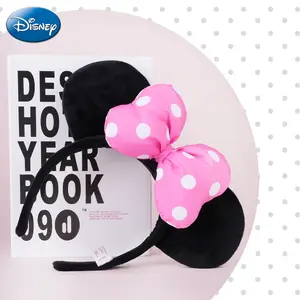 1PC Disney Officially Licensed Minnie Hair Band Sequin Mouse Ears Cartoon Cute Style Headdress Disneyland Photo Props Decorations Hair Accessories Princess Party Birthday Party Gifts Christmas Present