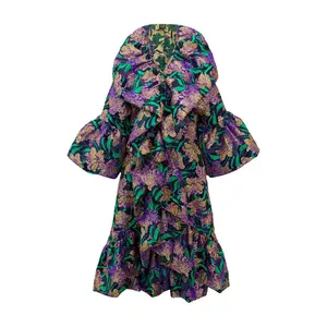 Manhattan Opera Coat in "WTF Flower" (Purple)