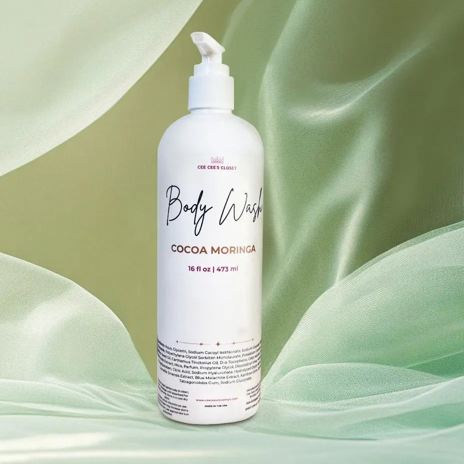 16 fl oz Cocoa Moringa Hyaluronic Acid Body Wash