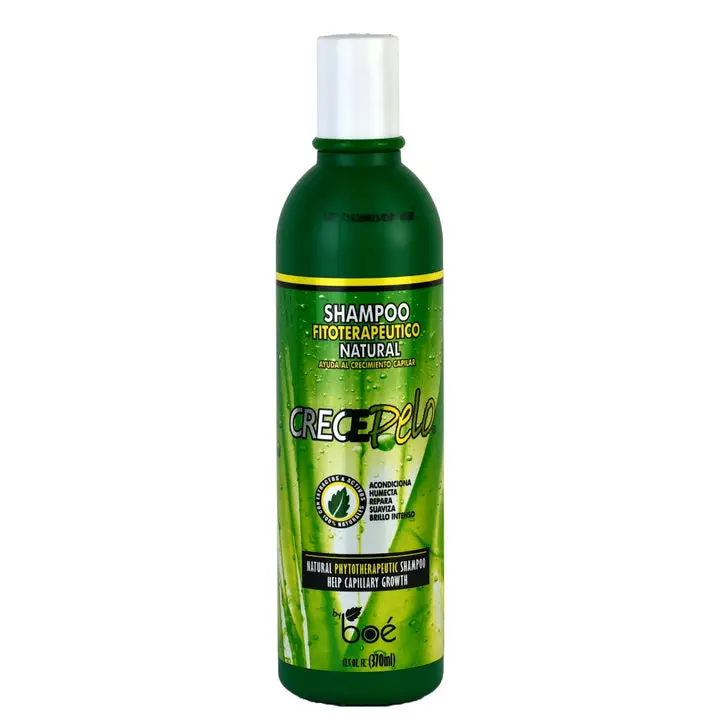 CrecePelo Phytotherapeutic Natural Shampoo for Hair Growth Support, 12.5 oz Cleansing Haircare Product - Hydrating Liquid with Conditioner Benefits for Any Hair Type, Shampoo Hair Growth