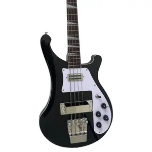 High-Quality Bass Electric Guitar Black Chrome Hardware 4 Strings