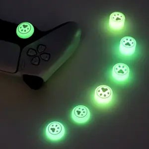 6pcs Glow in Dark Silicone Thumb Stick Grip Caps For Switch 2 PS4 PS5 Xbox Switch Pro Luminous Gamepad Joystick Grip Protector