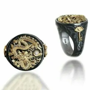 Men's Gold "The Rising Dragon" Capitan Collection Ring