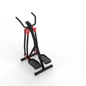 Air Walker Elliptical Machine, Foldable Cardio Cross Trainer Glider with LCD Display, Low-Impact Full Body Exercise Equipment for Home Gym Workouts