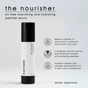 Kollekt Skincare Hydration Peptide Serum Oil-Free, Soothing & Hydrating Wrinkle Minimizer with Chamomile, Licorice Root, Green Tea, Arnica Montana & Hyaluronic Acid, Plumps Fine Lines, Firms Skin, and Improves Texture for a Radiant Complexion - 50ml