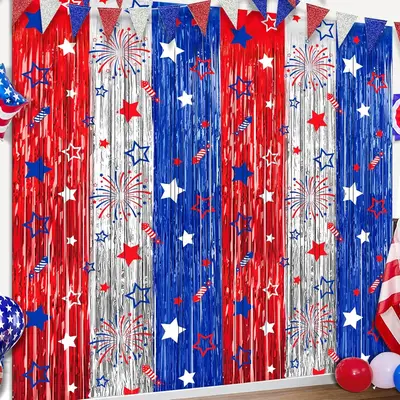 thumbnail image 2 of MEFENG Happy Birthday USA Banner Memorial Patriotic Decorations... 2 of 14
