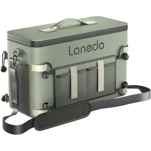 34/28-Can Lanedo Soft-Sided Cooler-Collapsible, Waterproof,Use as a Beach Cooler, Soft Ice Bag, Ice Chest, or Travel Cooler for Food Shopping, Camping, Kayaking, Fishing, and Multi-Person Lunch Bag