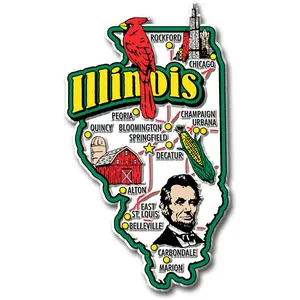 Illinois Jumbo State Magnet by Classic Magnets