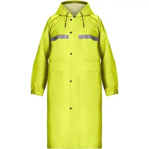 Coralrain Long Hooded Raincoat Safety Waterproof Emergency Rain Jacket Poncho for Men Women Adults
