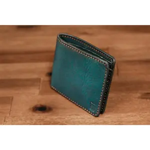 Leather 5 Pocket Wallet - Turquoise Minerva