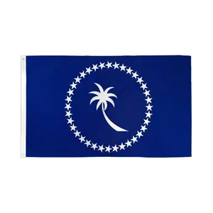 Chuuk Flag Banner, 3x5ft Dye Sublimation Polyester Wall Decor Flag for Home, Festive & Party Backdrops, Wall Decor Flags
