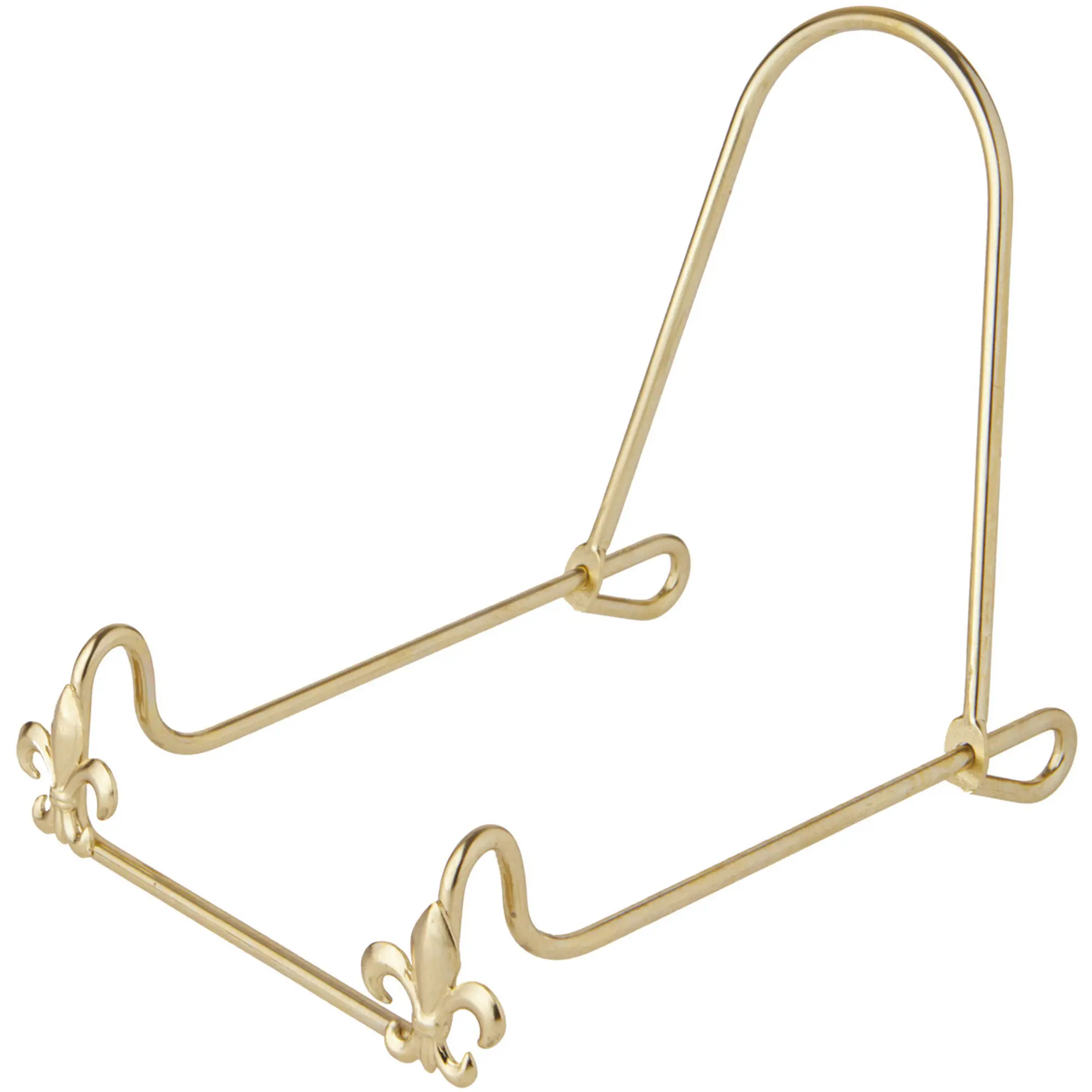 Bard's Adjustable Brass Metal Easel, Leaf, 5" H x 4" W x 5" D