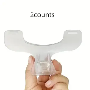 2-Pack Strong Grip Polypropylene Book Clips, Transparent Multi-Functional Page Holders, Non-Slip Student Reading Writing Clips, Safe Design