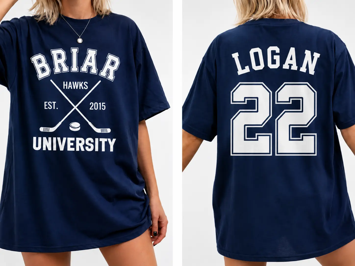 BRIAR U HOCKEY LOGAN 22 T- Shirt - Off Campus Hockey Shirt Unisex Heavy Cotton Tee - Booktok