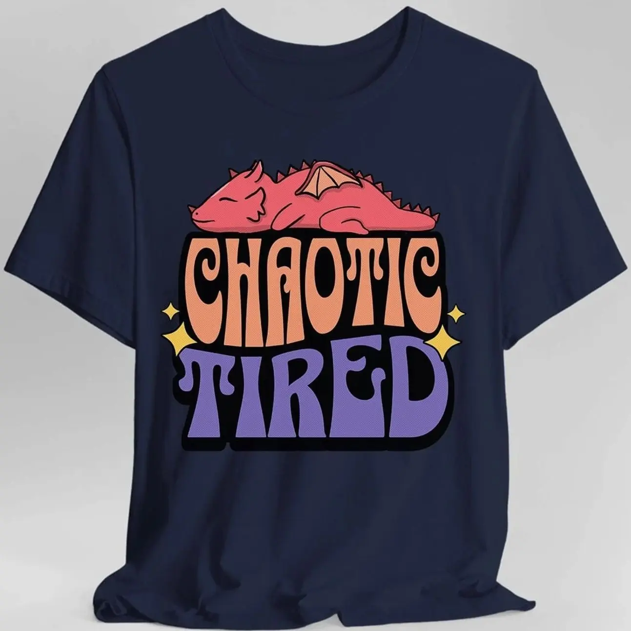 Retro Tabletop RPG D&D Chaotic Tired Alignment Shirt Adventure Tee D20