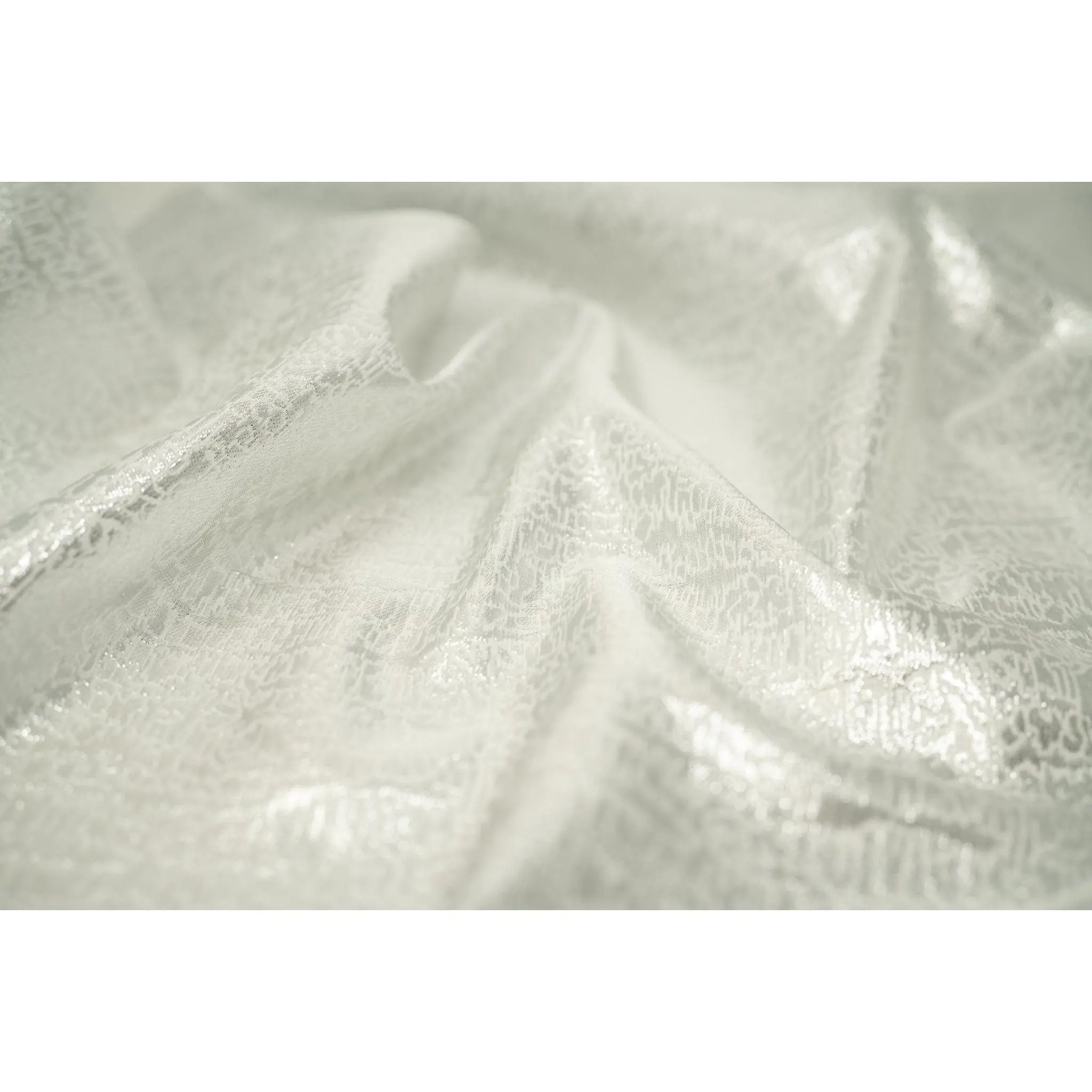 Snow Storm Metallic Brocade Fabric | Blue Moon Fabrics