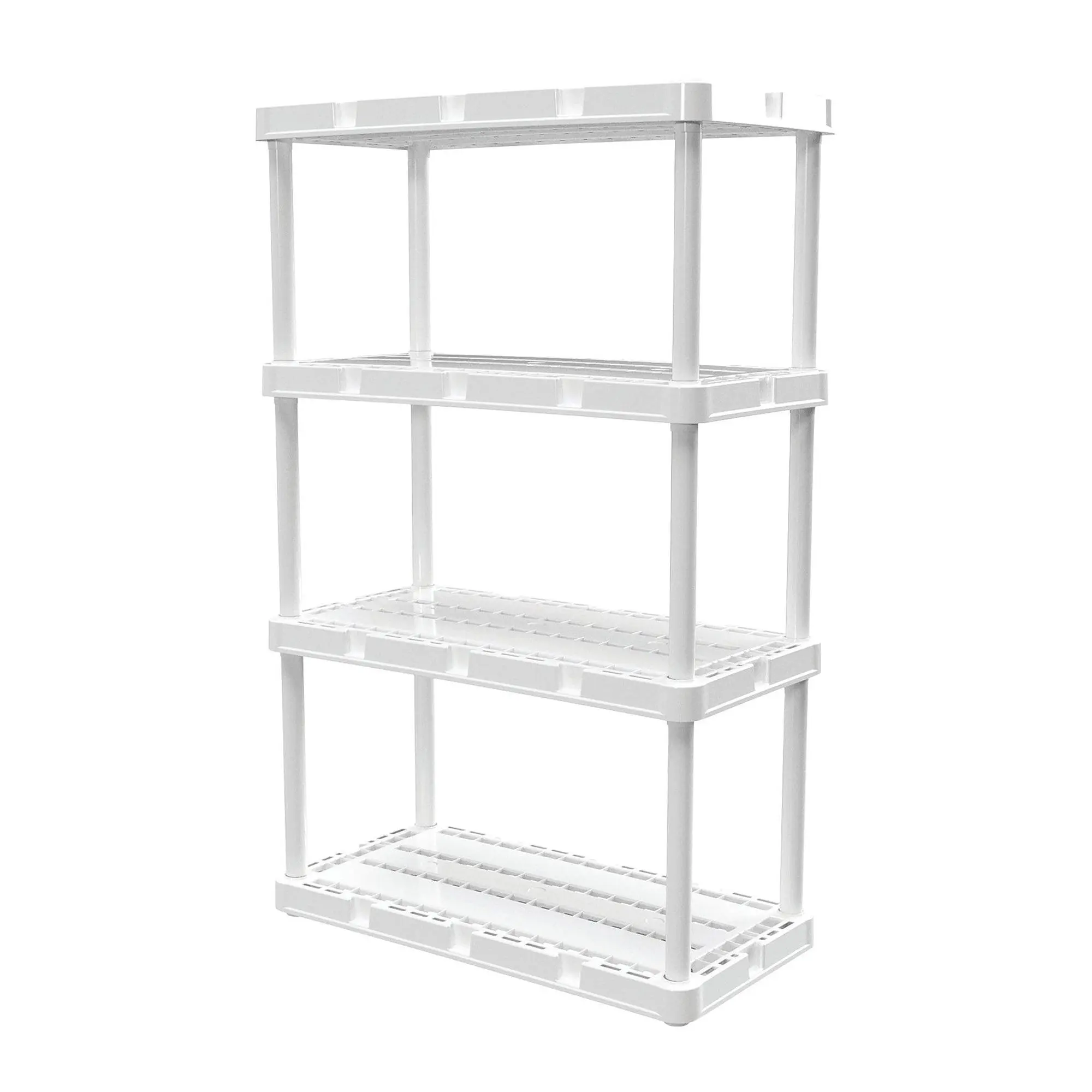 Gracious Living 4 Shelf Knect-A-Shelf Ventilated Light Duty Storage Unit, White Kitchen Organiser Gracious Living 4 Shelf Knect-A-Shelf Ventilated Light Duty Storage Unit, White Kitchen Organiser