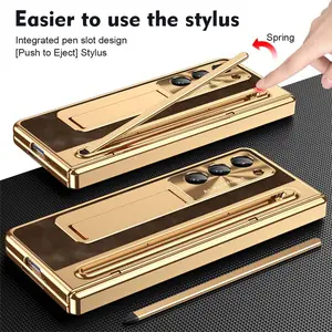 Compatible with  Premium Colorful Phone Case for Galaxy Z Fold7/6/5/4, Built-In Screen Protector, Stand & Stylus Support-KK1218-4