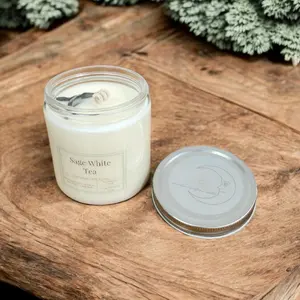 Sage White Tea candle