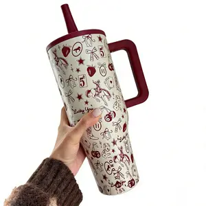 Hydro Jug 40oz Western Tumbler Unique Design Secure Handle Versatile Drinkware Bottle for Every Adventure Flasks with Various Symbols and Patterns - Bottled, Mug
