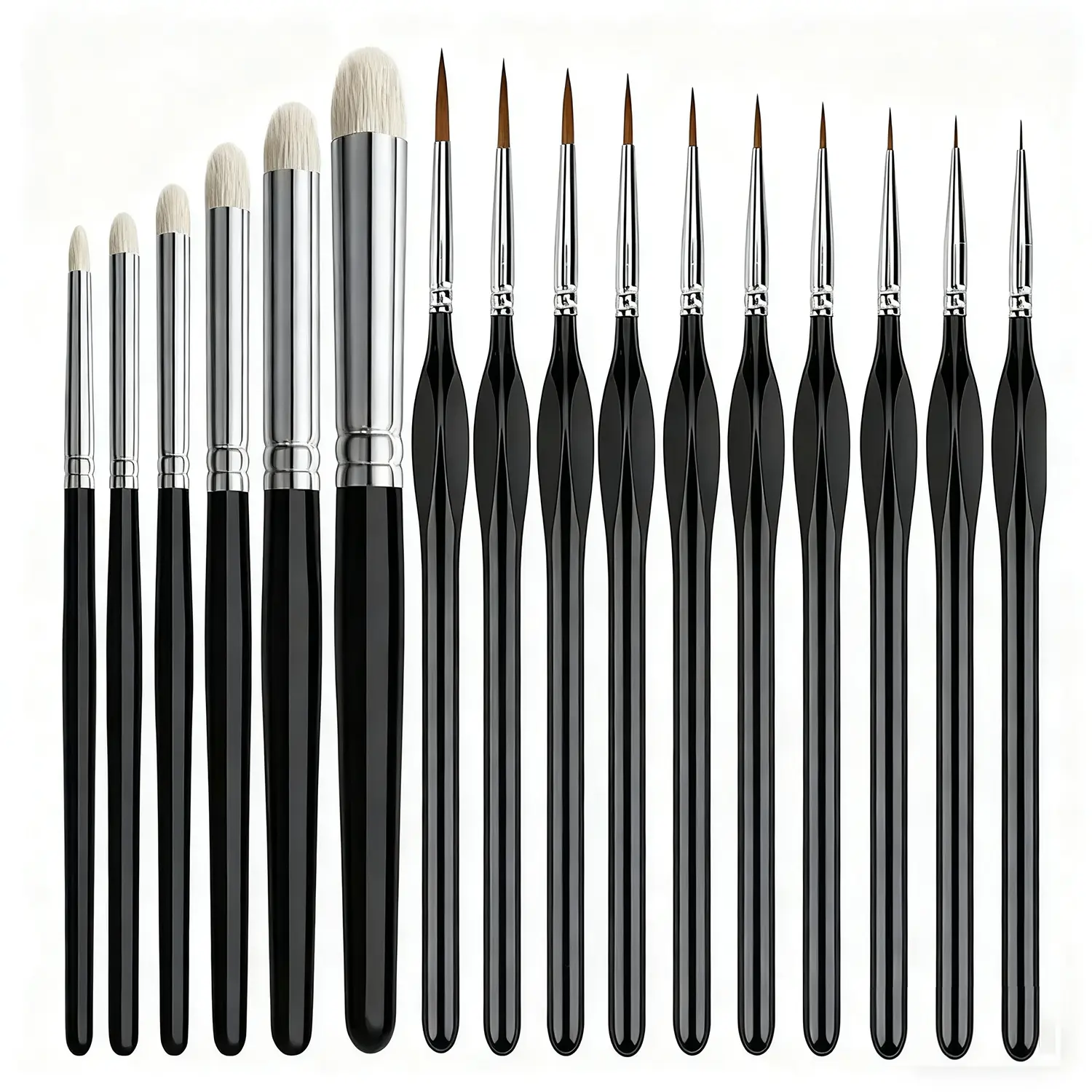 Professional Miniature Paint Brush Set, Artist Paint Brushes - Fine Detail Wood Handle, Anti-Shedding & Pigment Grab, Ideal for Warhammer 40K, Dnd, Citadel & Scale Models, Micro Detailing - Perfect Christmas Gift - Art Drawing Supplies
