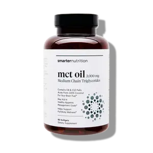 Smarter Nutrition MCT Oil Capsules C8 and C10 - Ketogenic Fuel for Brain & Body, Sustained Energy - from Cold-Pressed Coconut, Palm & Gluten-Free, Non-GMO - 90 Count