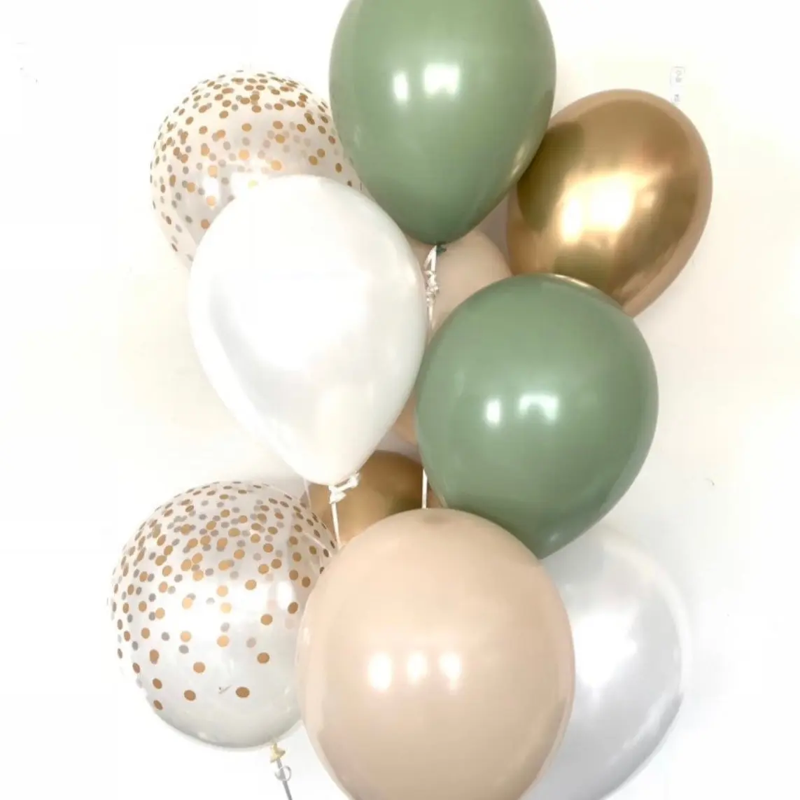 Eucalyptus Balloons | Green Bridal Shower Balloons | Green and Beige Party Decor | Gender Neutral Baby Shower | Green Birthday Party