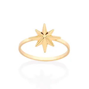 GOLD COMPASS SKINNY RING
