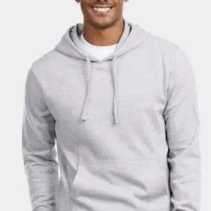 DYLANCARLAIN  12 pack Men's Lightweight Fleece Pullover Hoodie Size L - Gray Casual Pullover with Front Pocket
